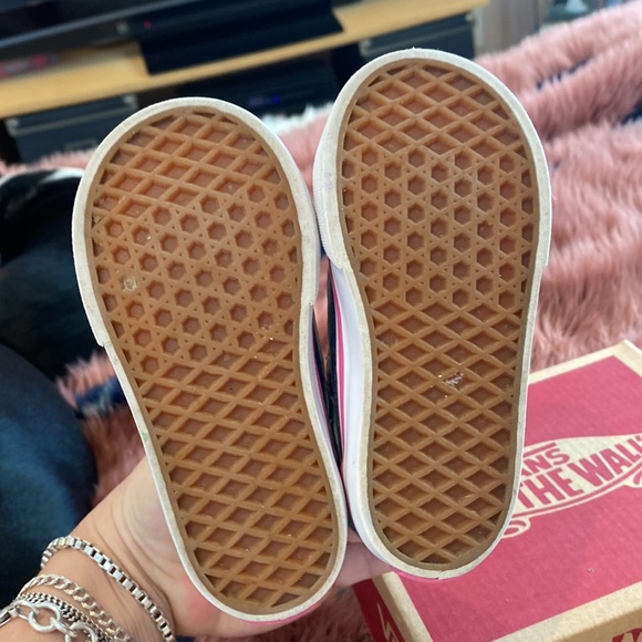 VANS - TODDLER SK8-HI ZIP RAINBOW SIDESTRIPE, DENIM/WHITE - Picture 6 of 6